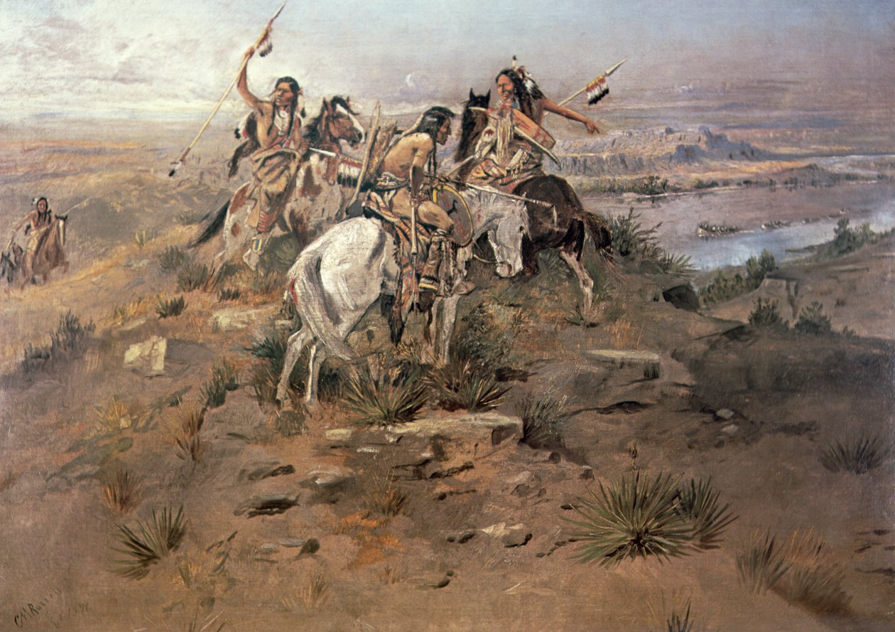 Indians Discovering Lewis and Clark بواسطة تشارلز ماريون راسل