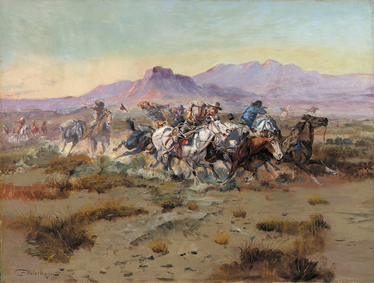 الهجوم ، 1900 بواسطة تشارلز ماريون راسل