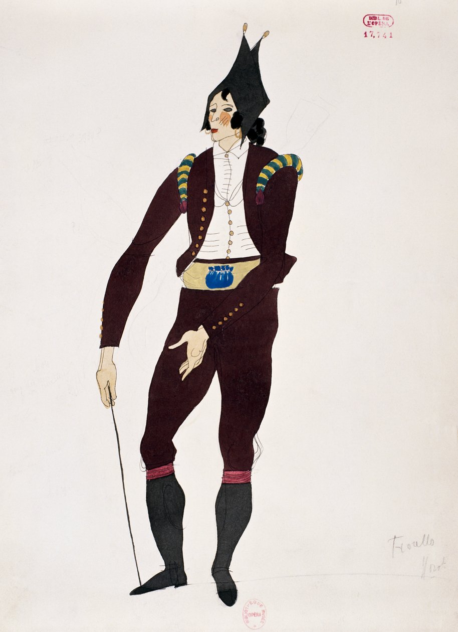 زي لشخصية Fiorello من The Barber of Seville بواسطة Gioacchino Rossini ، رسم بواسطة Charles Martin (1884-1934) بواسطة تشارلز مارتن