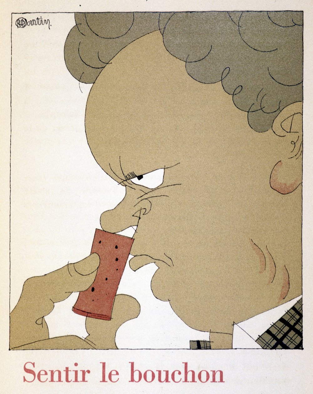 الشعور بالفلين - في "" Monseigneur le vin "، رسم تشارلز مارتن (1884-1934) ، حافظة des Etablissements Nicolas بواسطة تشارلز مارتن