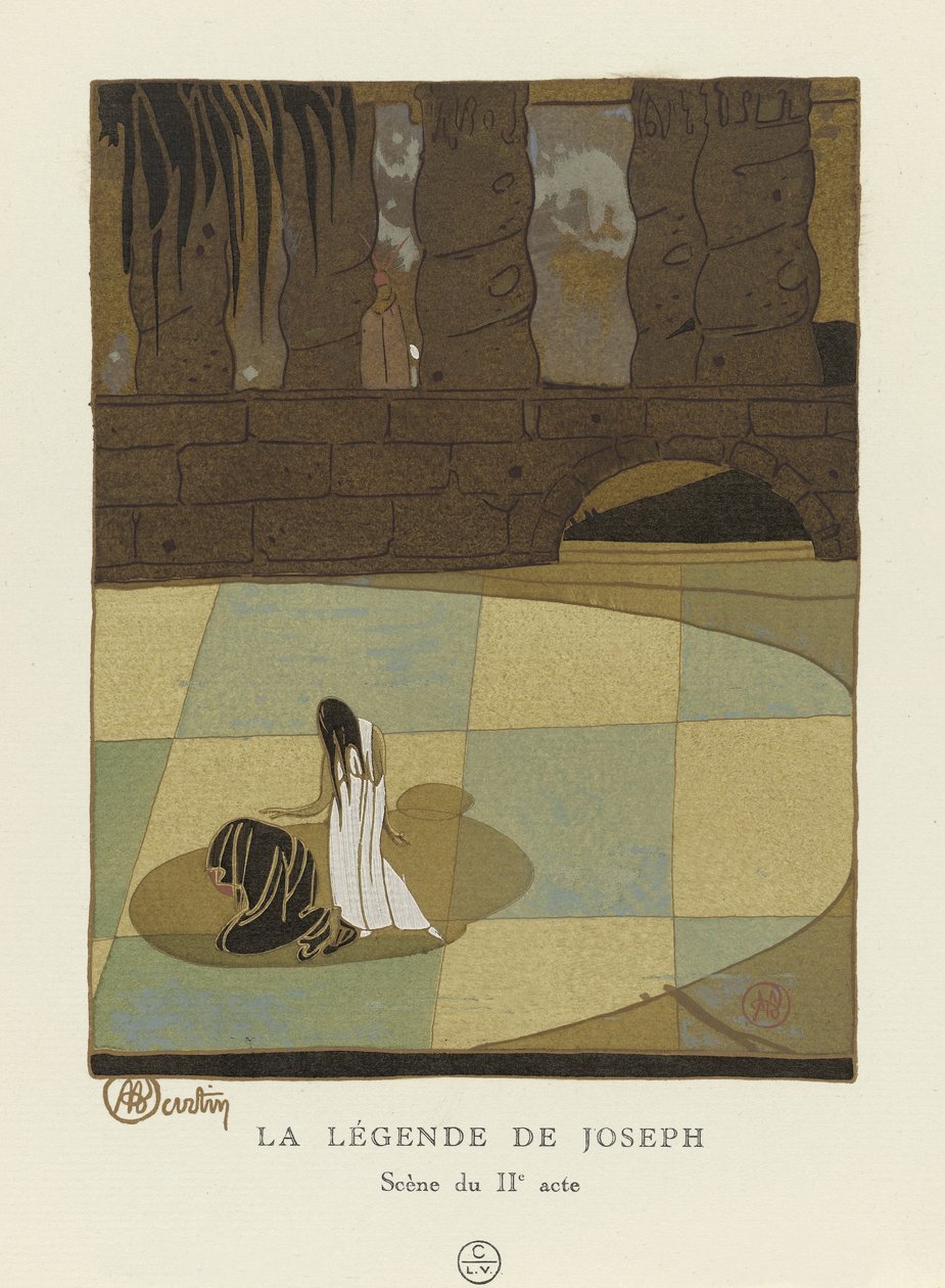 أسطورة يوسف ، مشهد من الفصل الثاني ، حانة. 1914 (استنسل) بواسطة تشارلز مارتن