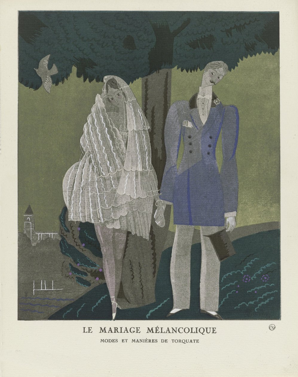 الزواج الكئيب ، حانة. 1921 (استنسل) بواسطة تشارلز مارتن