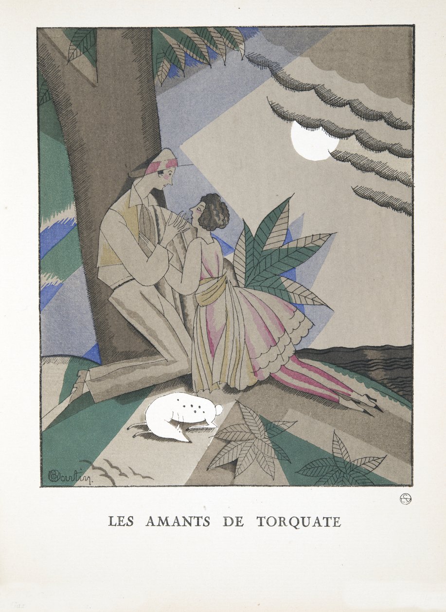 Les Amants de Torquate ، من مجموعة لوحات الموضة ، 1921 (استنسل) بواسطة تشارلز مارتن