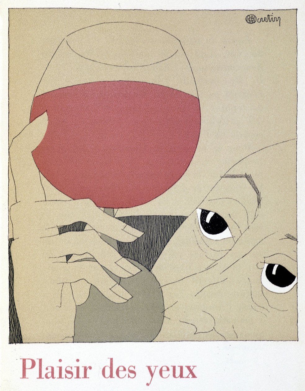 متعة العيون - في "" Monseigneur le vin "، رسم تشارلز مارتن (1884-1934) ، ملزمة des Etablissements Nicolas بواسطة تشارلز مارتن