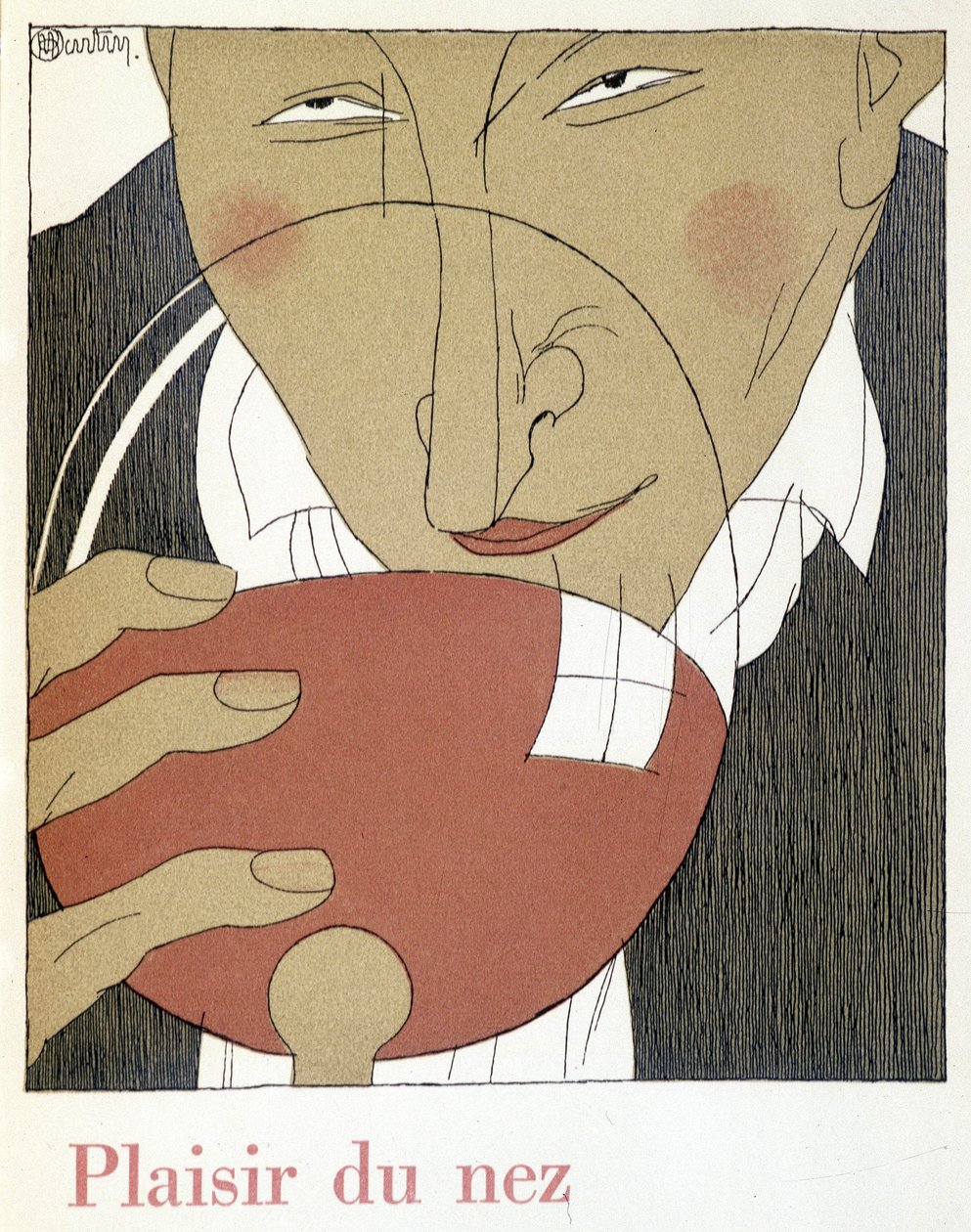 متعة الأنف - في "" Monseigneur le vin "، رسم تشارلز مارتن (1884-1934) ، كراسة des Etablissements Nicolas بواسطة تشارلز مارتن