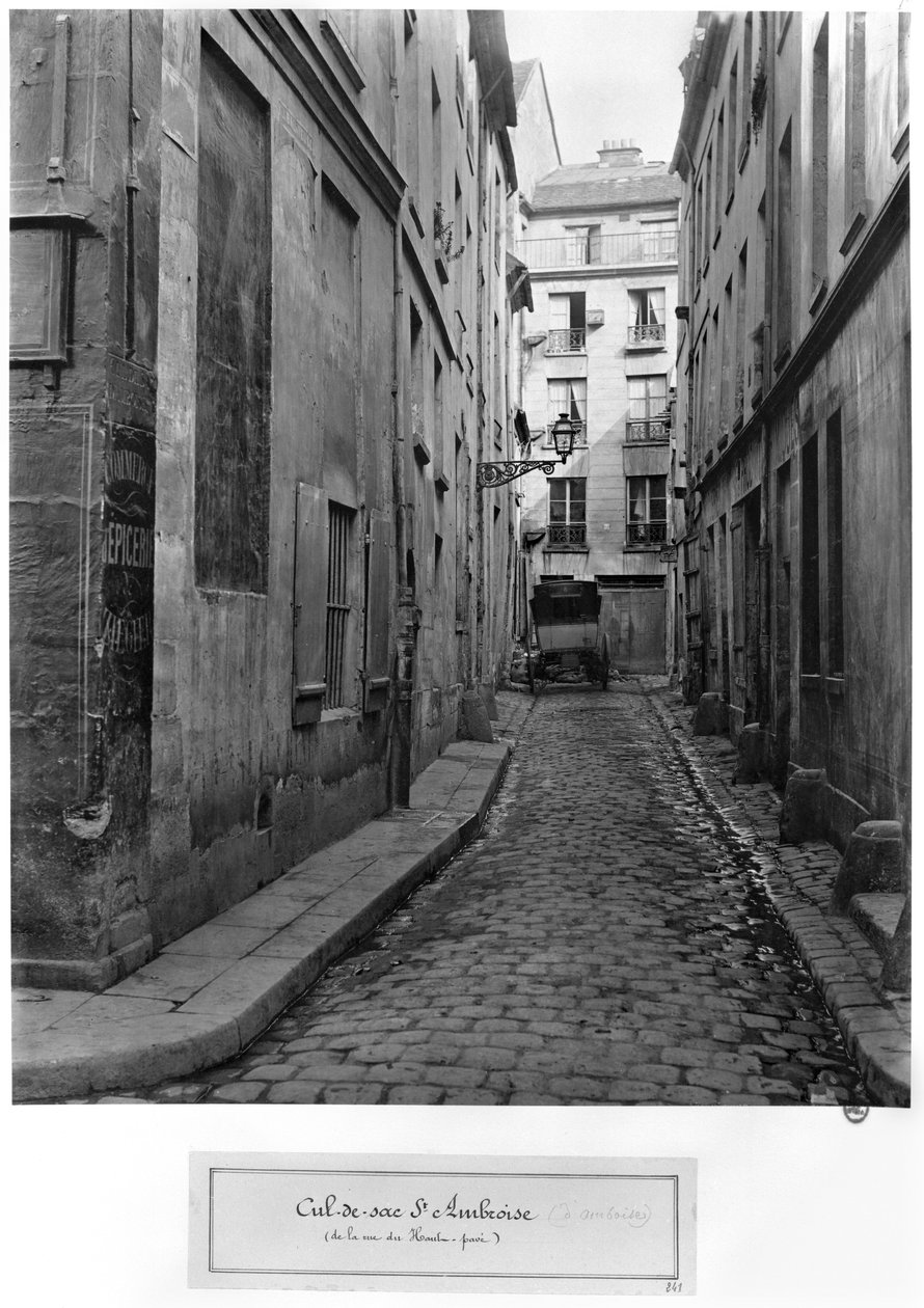 Cul-de-sac Saint-Ambroise، from rue du Haut-Pave، Paris، 1858-78 بواسطة تشارلز مارفيل