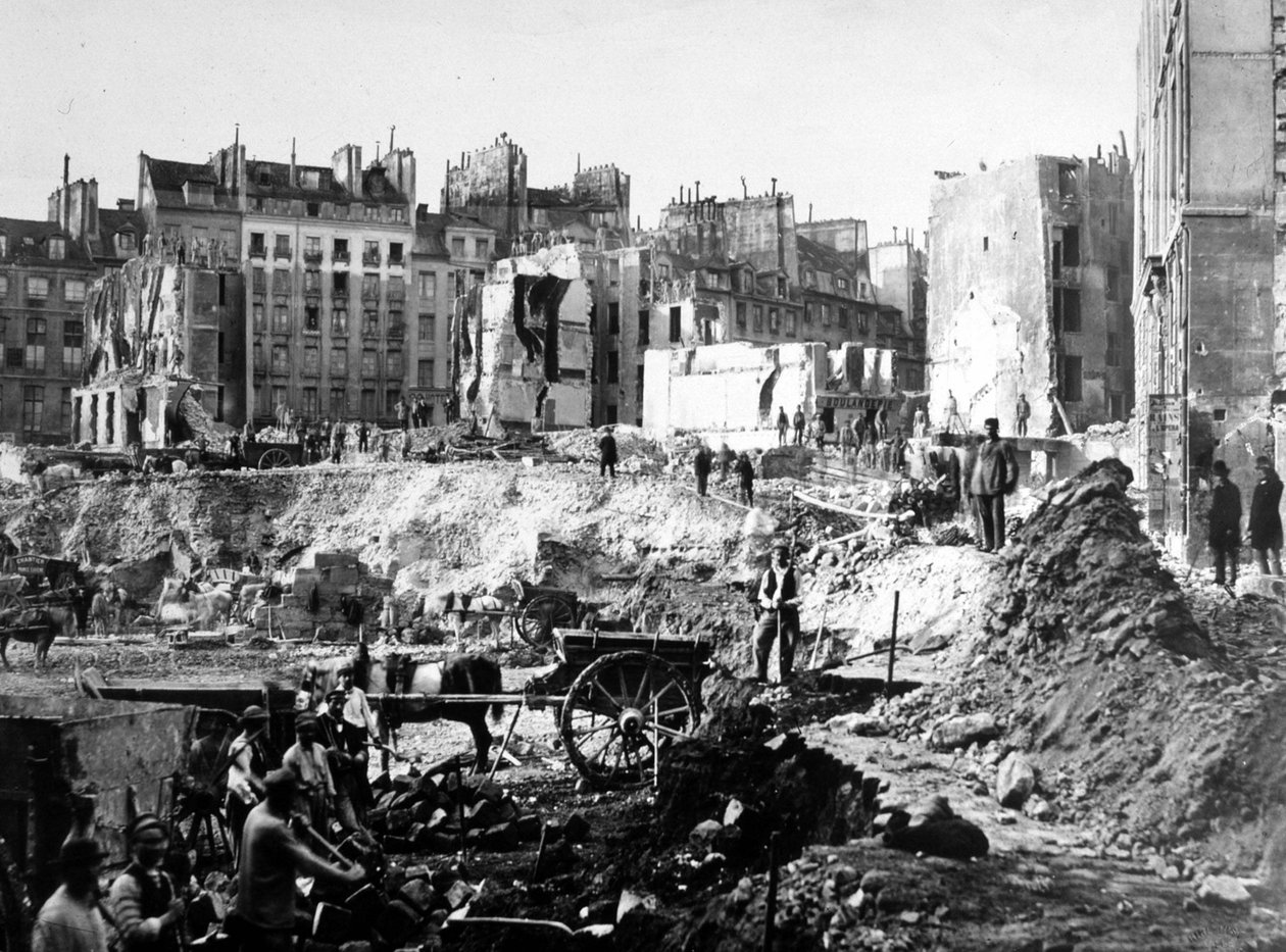 حفر شارع Avenue de l'Opera بواسطة Marville بواسطة تشارلز مارفيل