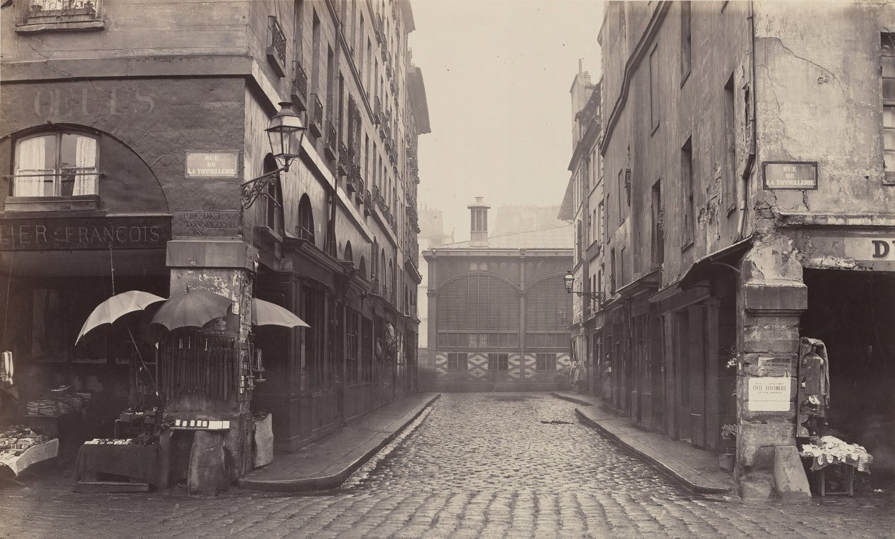 Rue du Contrat-Social ، rue de la Tonnellerie ، 1864-1865. بواسطة تشارلز مارفيل