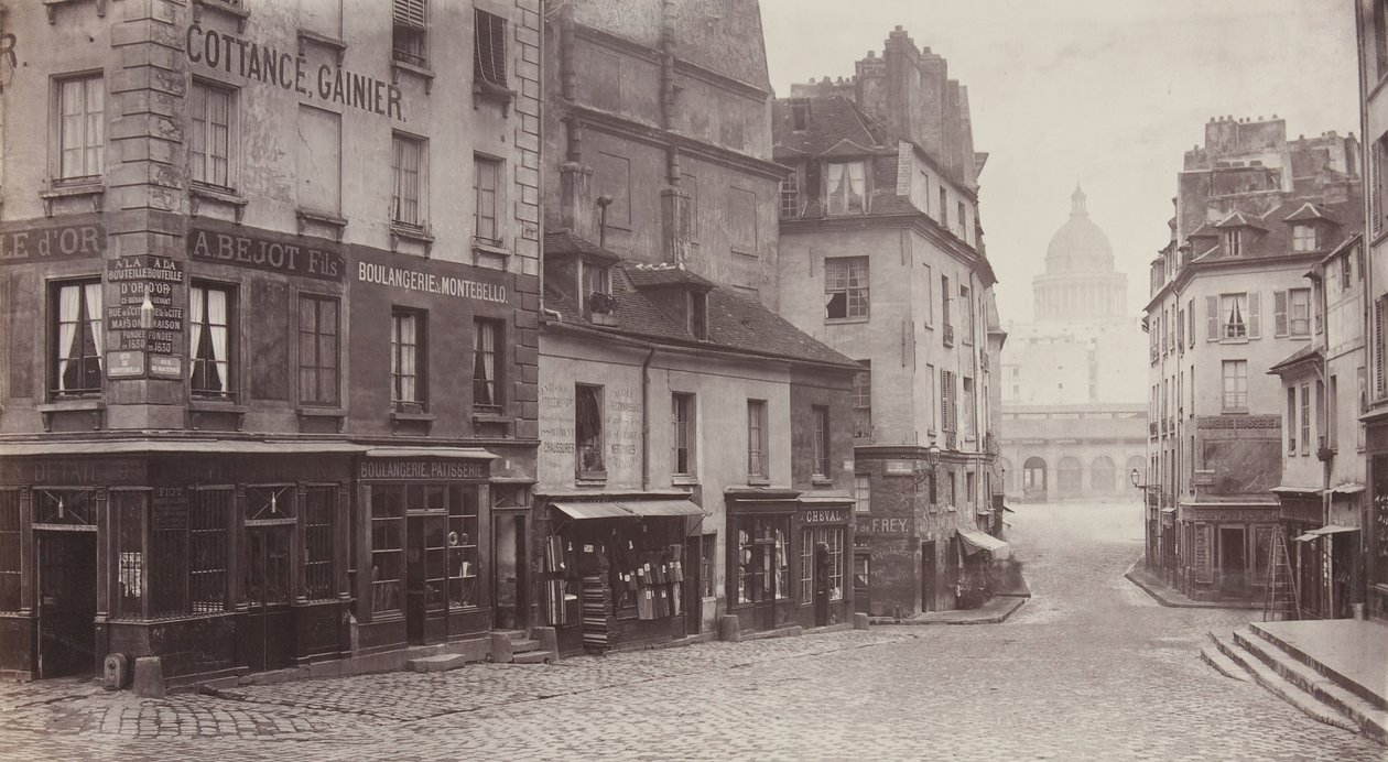 شارع دو أوت-باف بانثيون في المسافة ، 1865-69. بواسطة تشارلز مارفيل