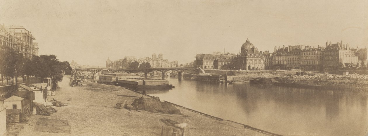 نهر السين من بونت دو كاروسيل يتجه نحو نوتردام ، 1853. بواسطة تشارلز مارفيل