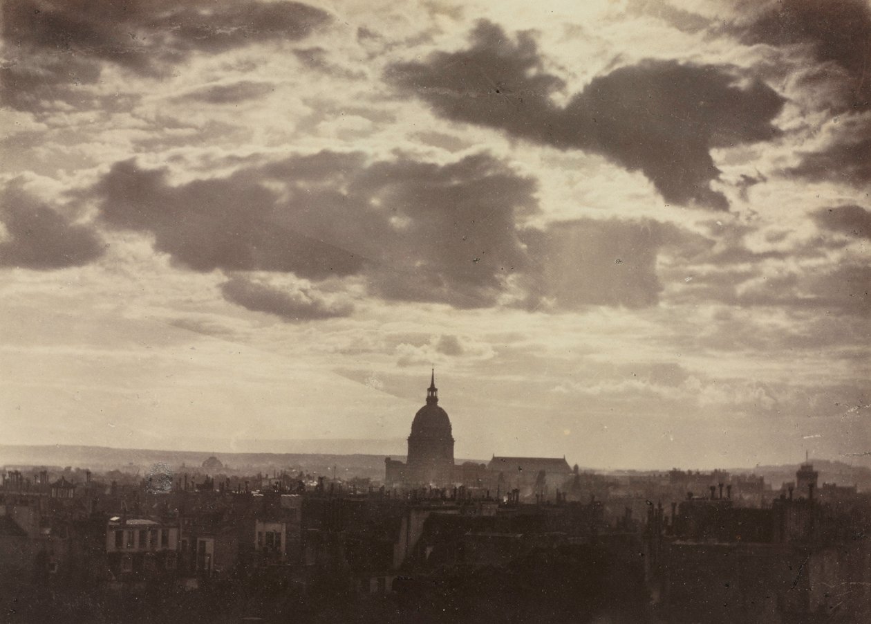 دراسة سحابية بدون عنوان مع Les Invalides ، 1860. بواسطة تشارلز مارفيل