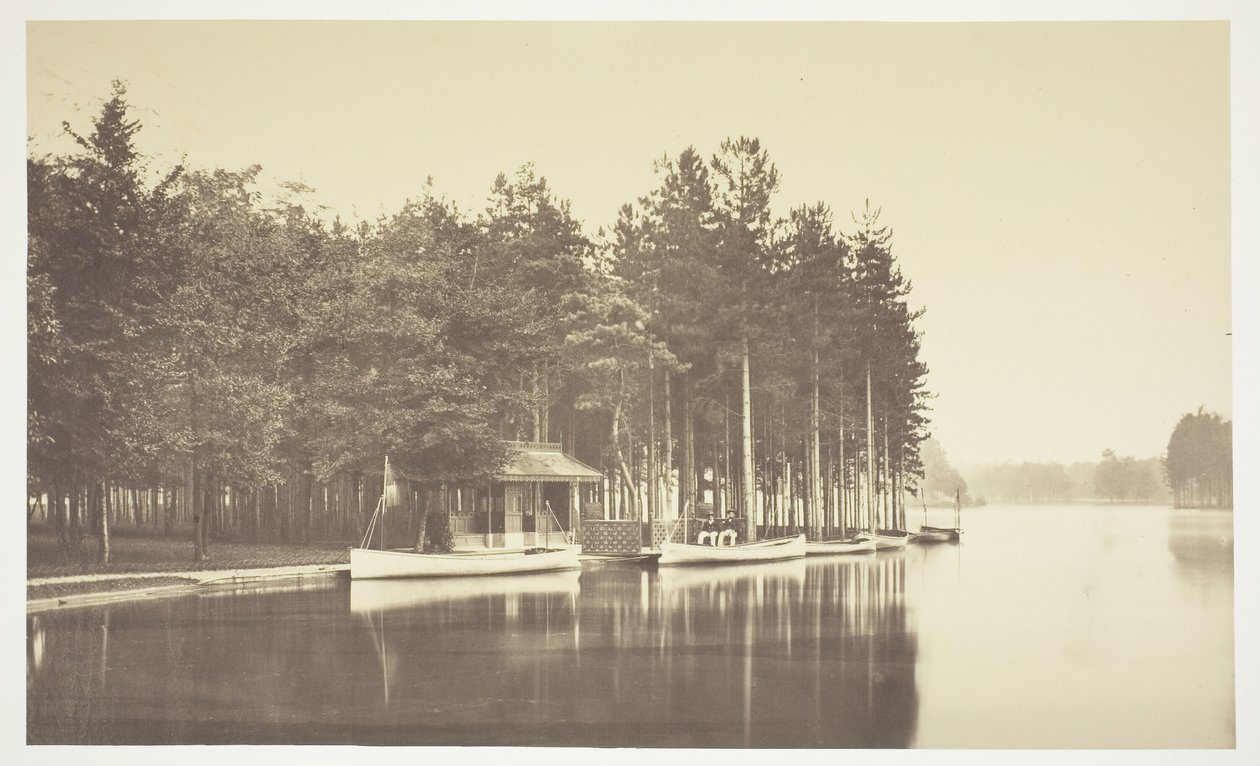 بدون عنوان ، ج. 1850. [قارب على بحيرة في Bois de Boulogne ، حديقة في باريس]. بواسطة تشارلز مارفيل