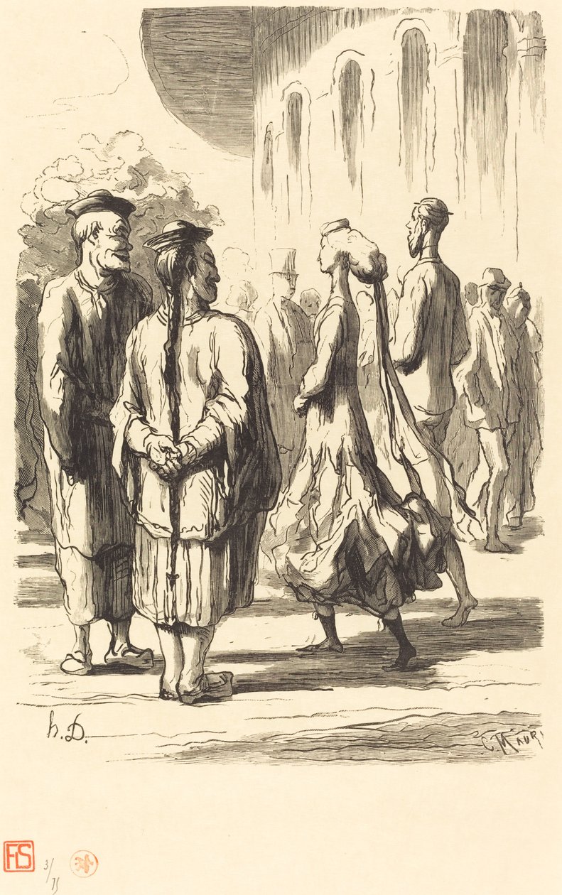 معرض إكسبو العالمي: ما هي أكثر الصينيين؟ بواسطة شارل موران بعد Honoré Daumier