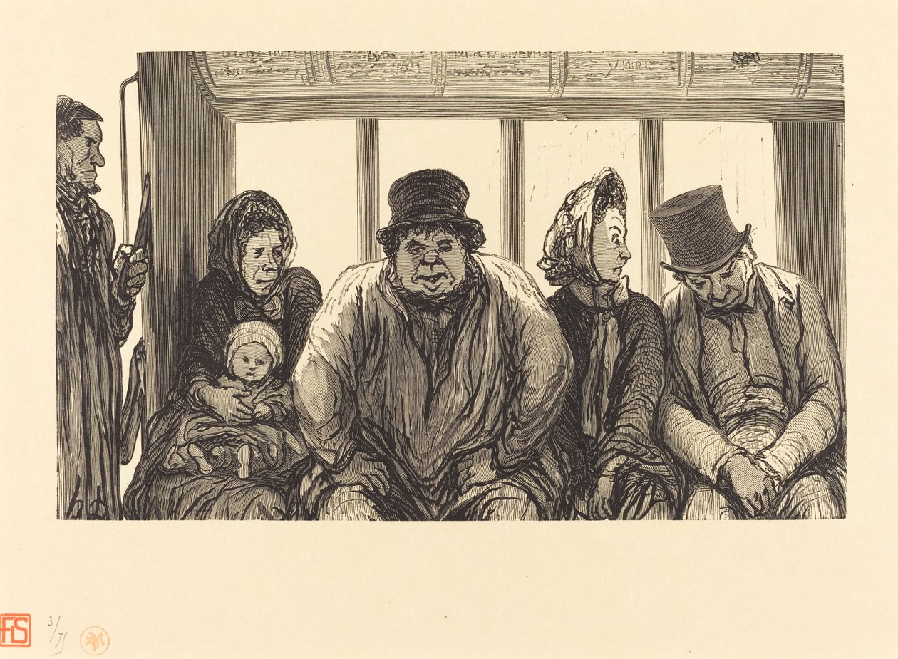 الجزء الداخلي من الجامع بواسطة شارل موران بعد Honoré Daumier