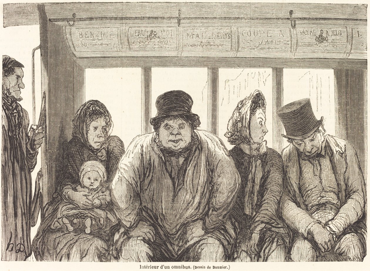 الجزء الداخلي من الجامع [النصف السفلي] بواسطة شارل موران بعد Honoré Daumier