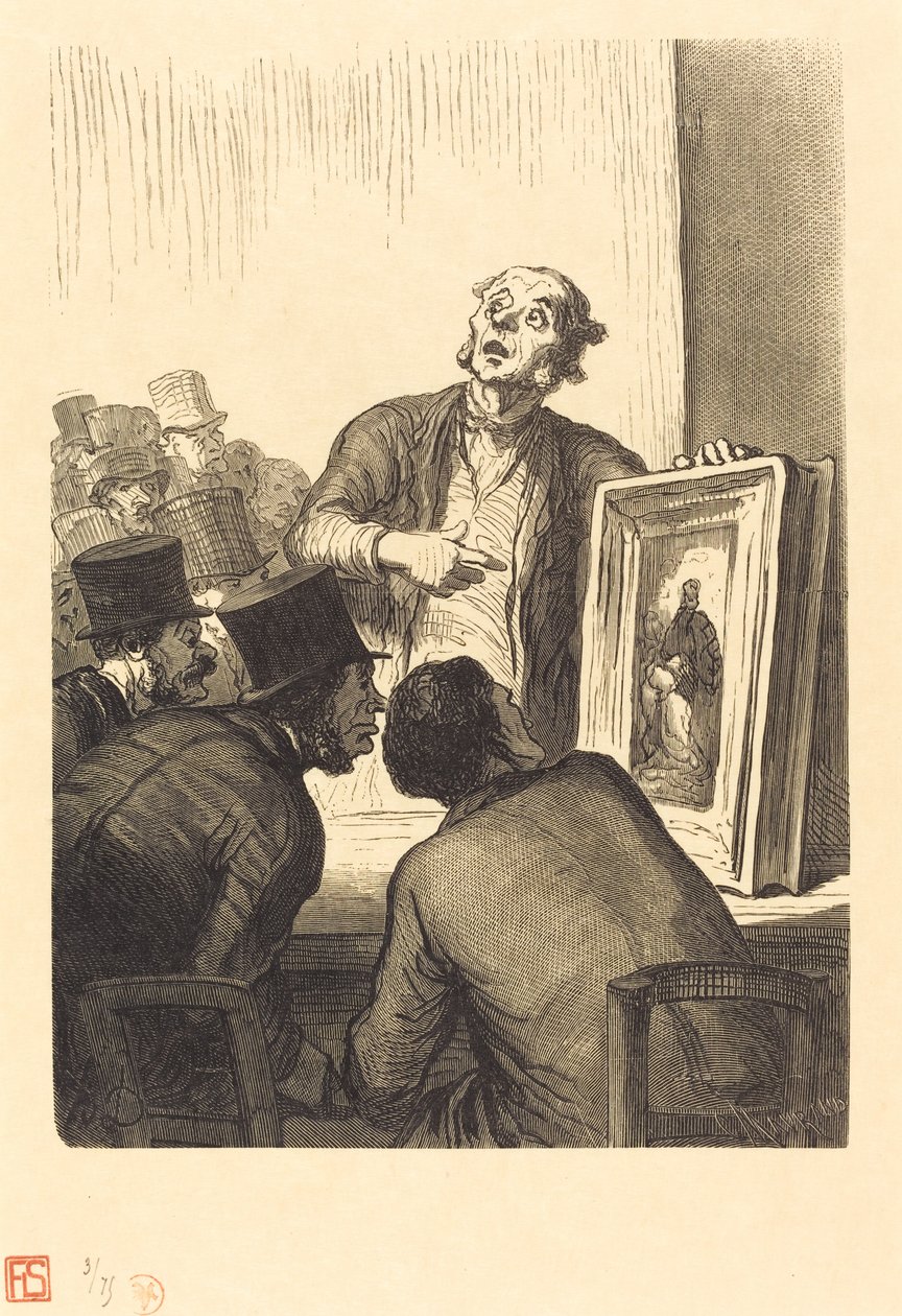 فندق مزادات المزاد: الخبير بواسطة شارل موران بعد Honoré Daumier