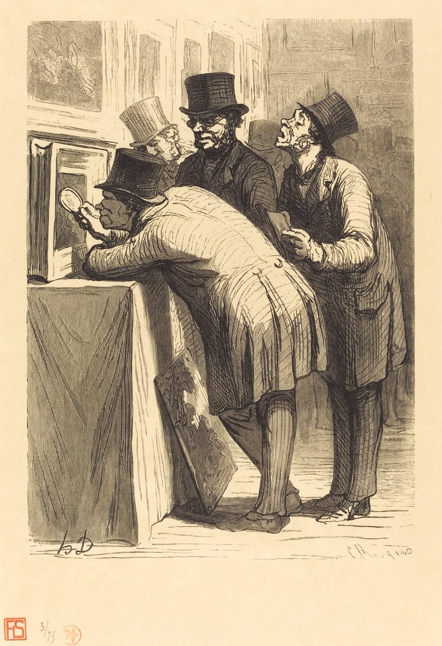 دار المزاد: L'Amateur بواسطة شارل موران بعد Honoré Daumier