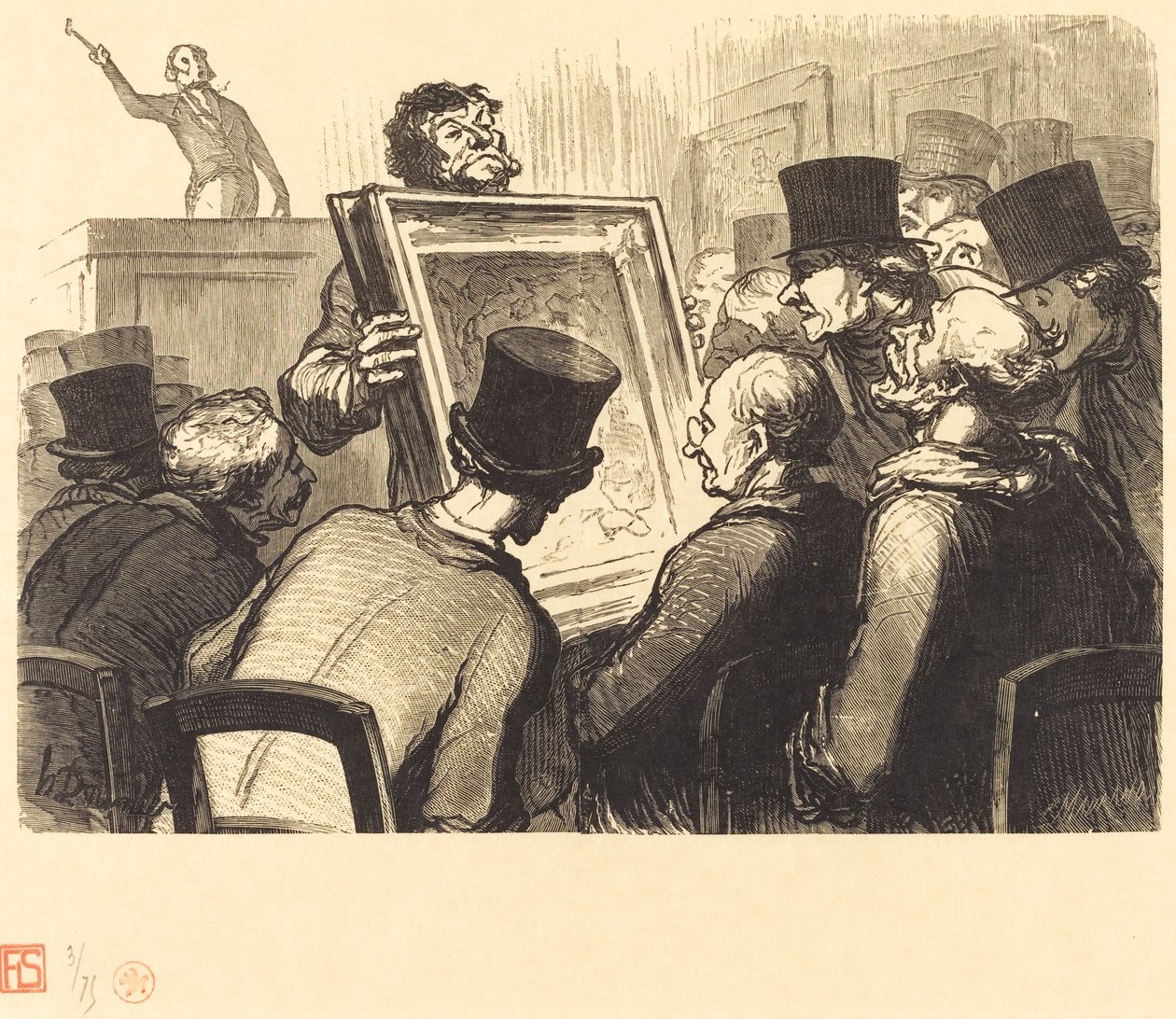 عشاق الرسم في فندق Bouillon بواسطة شارل موران بعد Honoré Daumier