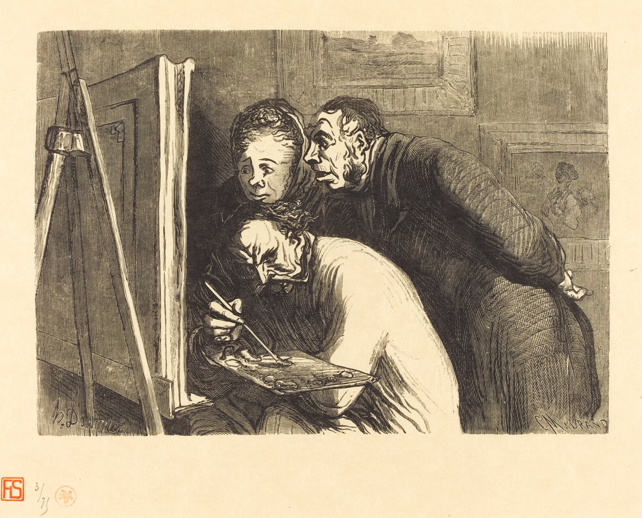 الرسامين والبرجوازيين بواسطة شارل موران بعد Honoré Daumier