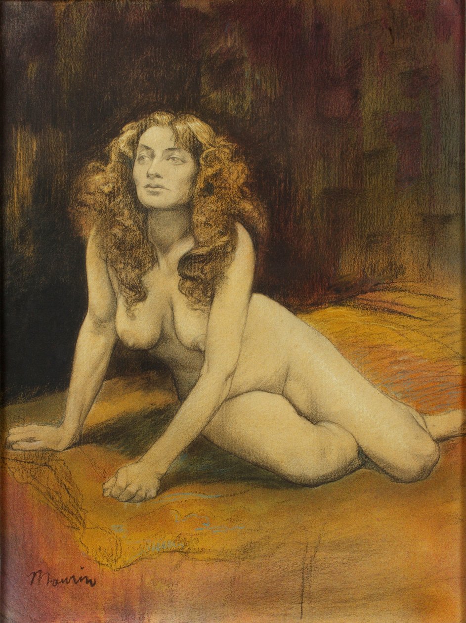 الكذب أنثى عارية ، ج. 1895. بواسطة تشارلز مورين
