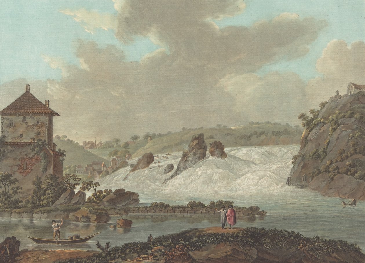 شلالات شافهاوزن ، ج. 1784 بواسطة تشارلز ملكيور ديسكورتيس