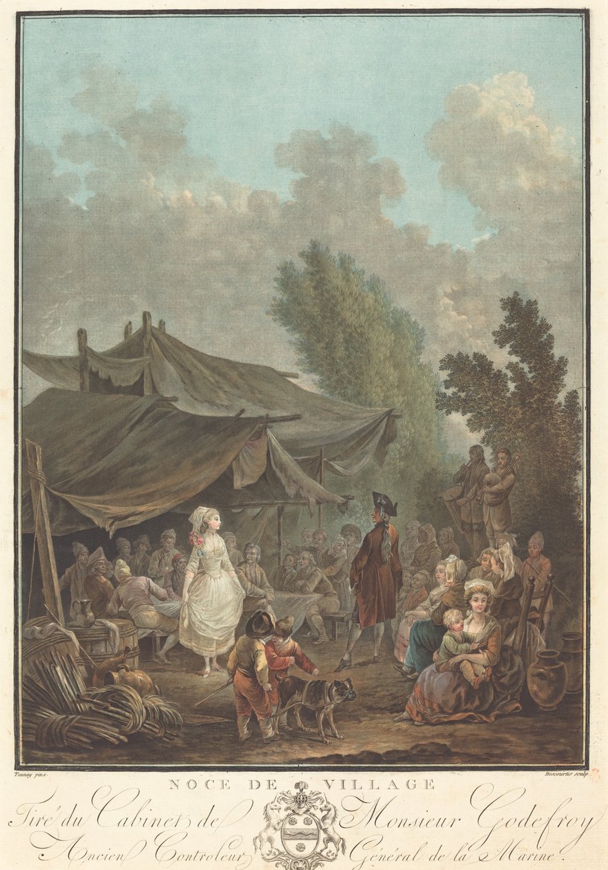 عرس قرية Noce de Village ، 1785. بواسطة تشارلز ملكيور ديسكورتيس