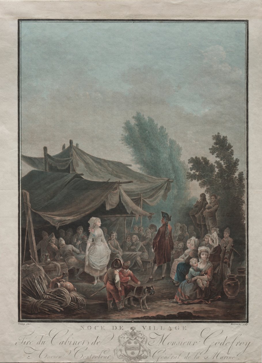 زفاف القرية ، 1785. بواسطة تشارلز ملكيور ديسكورتيس