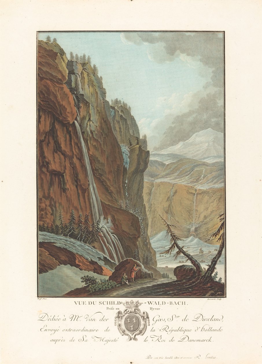 جائزة Vue du Schild-Wald-Bach في Hyver ، 1785. بواسطة تشارلز ملكيور ديسكورتيس