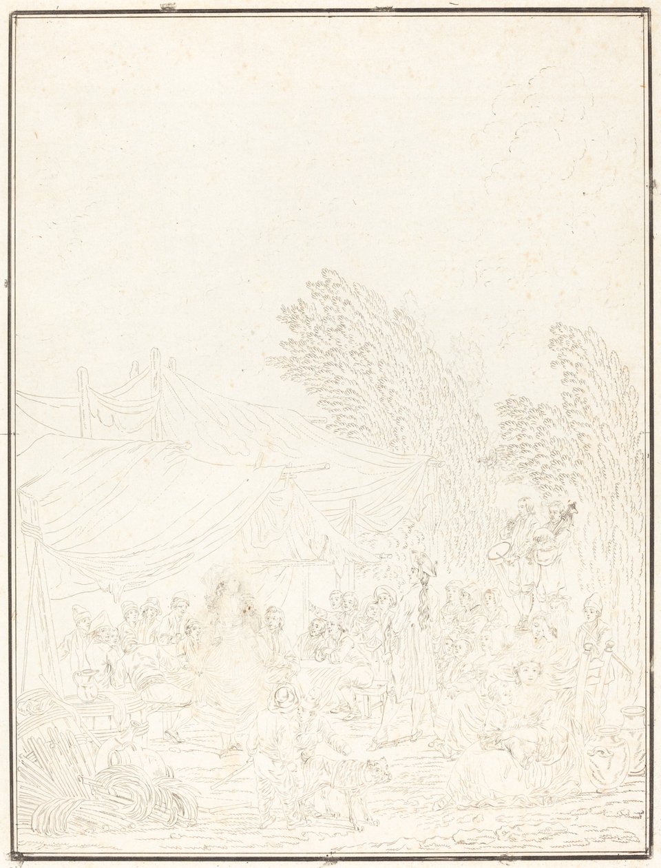 Noce de Village (زفاف القرية) بواسطة Charles Melchior Descourtis بعد نيكولا أنطوان توناي