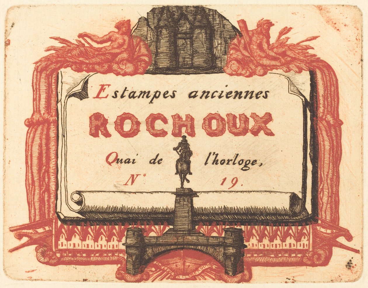عنوان Rochoux ، Marchand d'estampes (The Address-Card of Rochoux ، aprinteller) بواسطة تشارلز ميريون