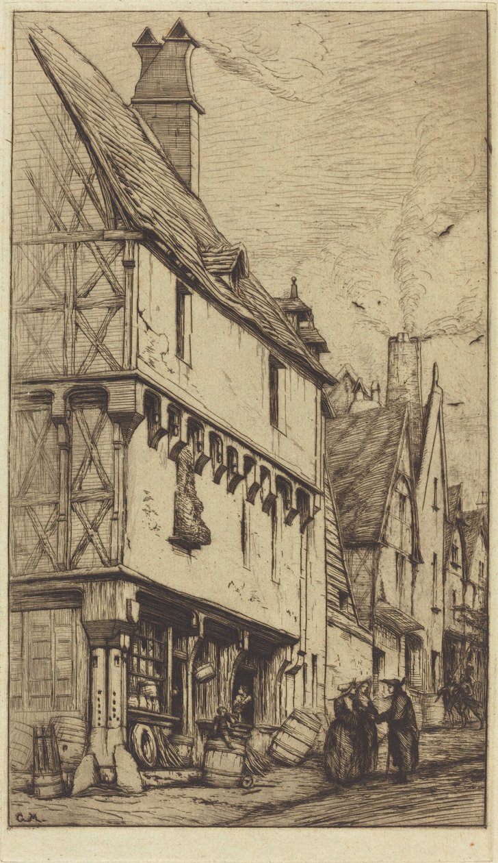 منزل قديم في بورج ، يُدعى "La Maison du Musicien" (منزل قديم في بورج ، يُطلق عليه أحيانًا اسم "بيت الموسيقي") بواسطة تشارلز ميريون