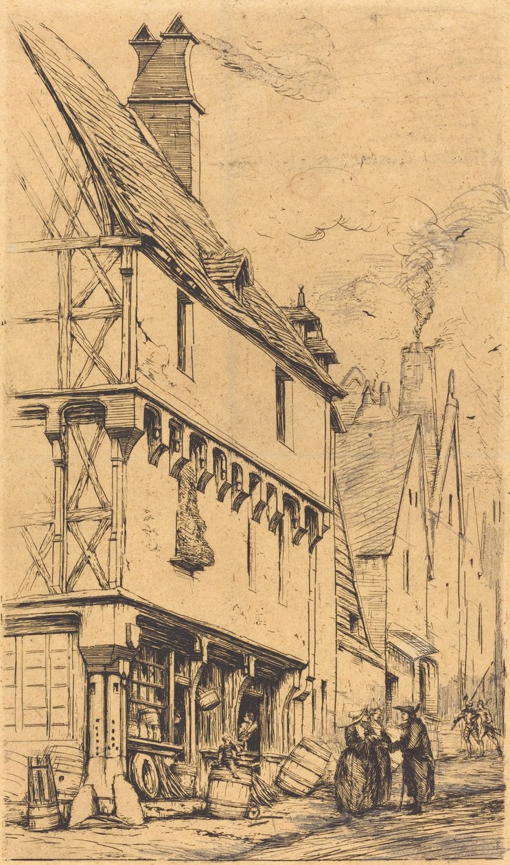 منزل قديم في بورج ، يُدعى "La Maison du Musicien" (منزل قديم في بورج ، يُطلق عليه أحيانًا اسم "بيت الموسيقي") بواسطة تشارلز ميريون