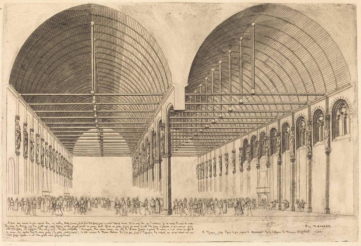 The Salle des Pas-Perdus في قصر العدل السابق ، باريس (غرفة انتظار قصر العدل ، باريس) بواسطة تشارلز ميريون
