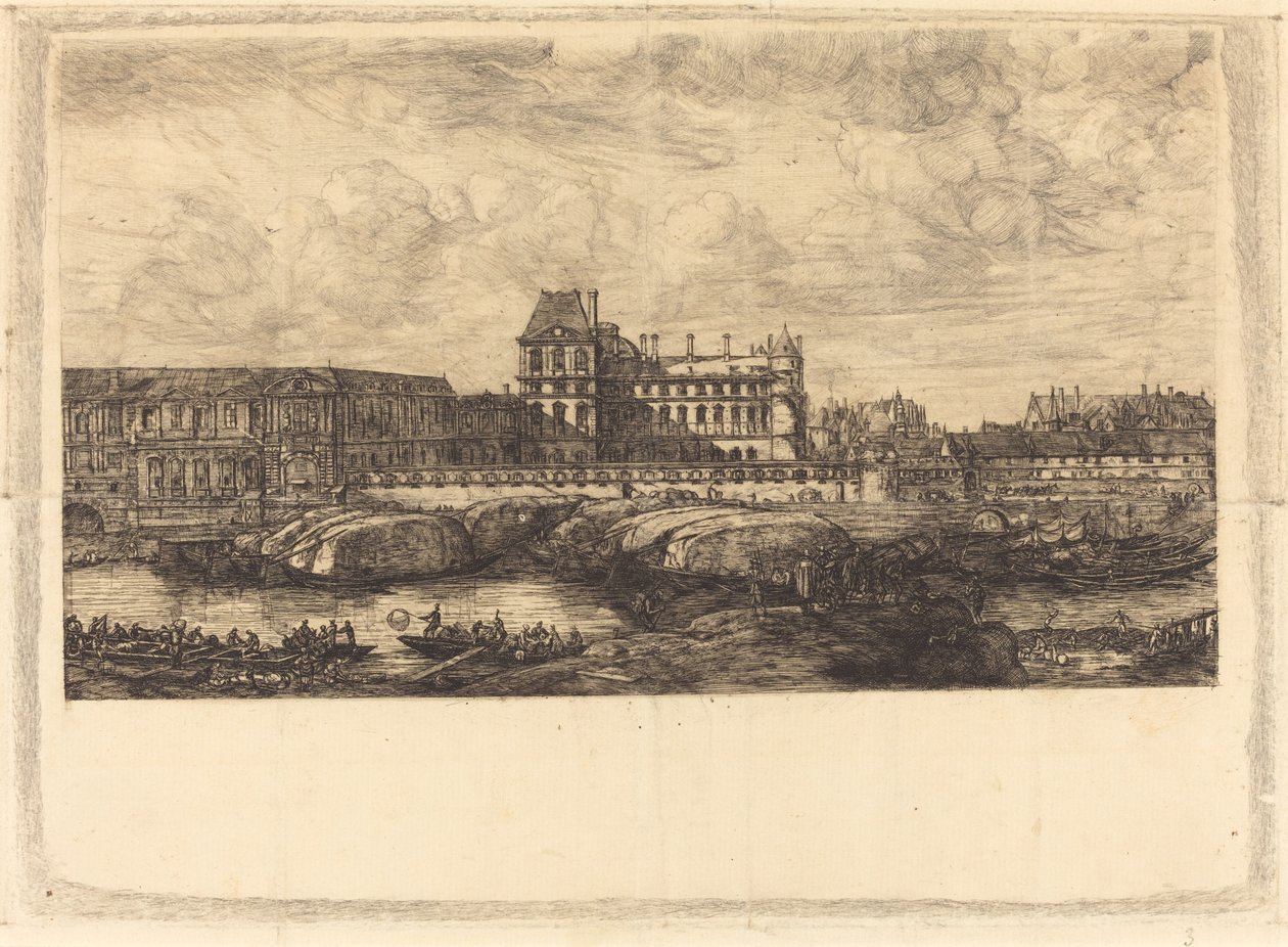 متحف اللوفر القديم من لوحة رسمها زيمان ، 1651 (متحف اللوفر القديم ، من لوحة زيمان ، l651) بواسطة تشارلز ميريون
