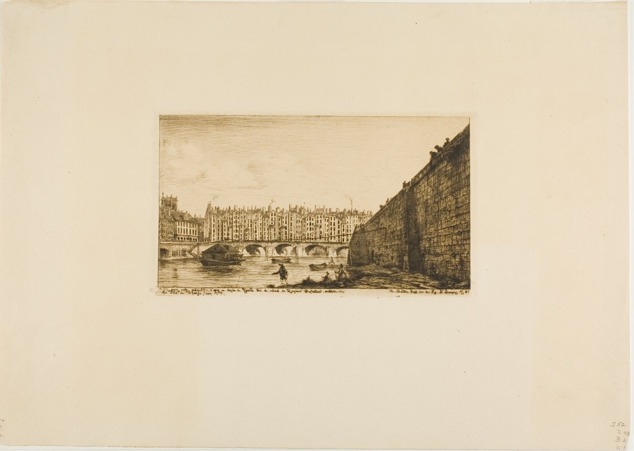 Pont-au-Change ، باريس ، حوالي عام 1784 بواسطة تشارلز ميريون