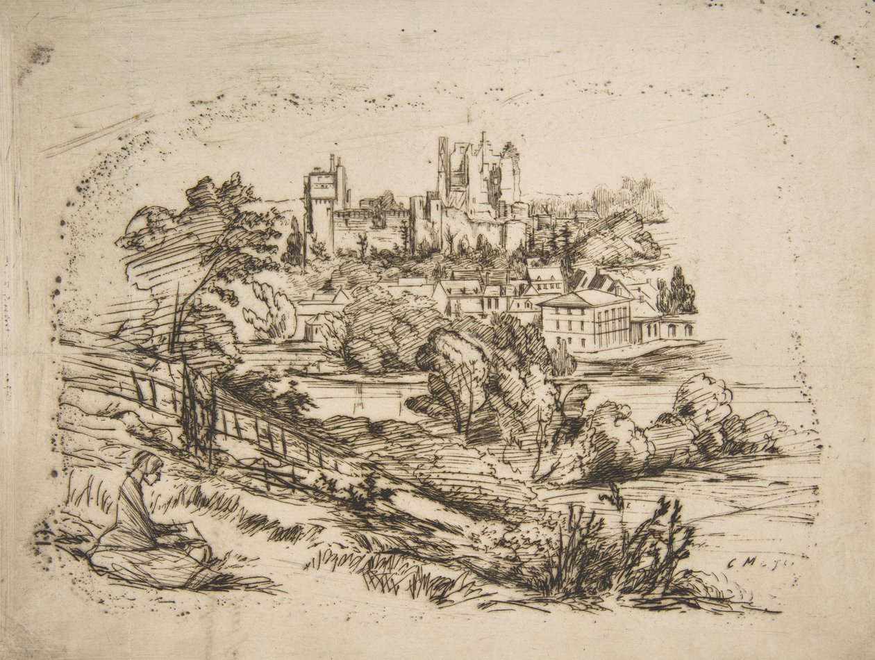 أطلال Château de Pierrefonds أطلال Château de Pierrefonds ، بعد Viollet-le-Du ... ، 1858. بواسطة تشارلز ميريون