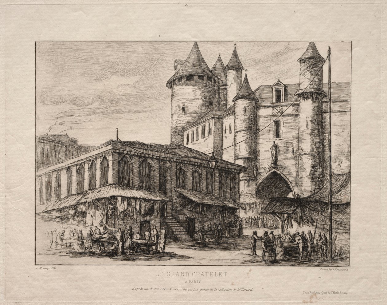 القصر الكبير ، باريس ، حوالي عام 1780 ، 1861. بواسطة تشارلز ميريون