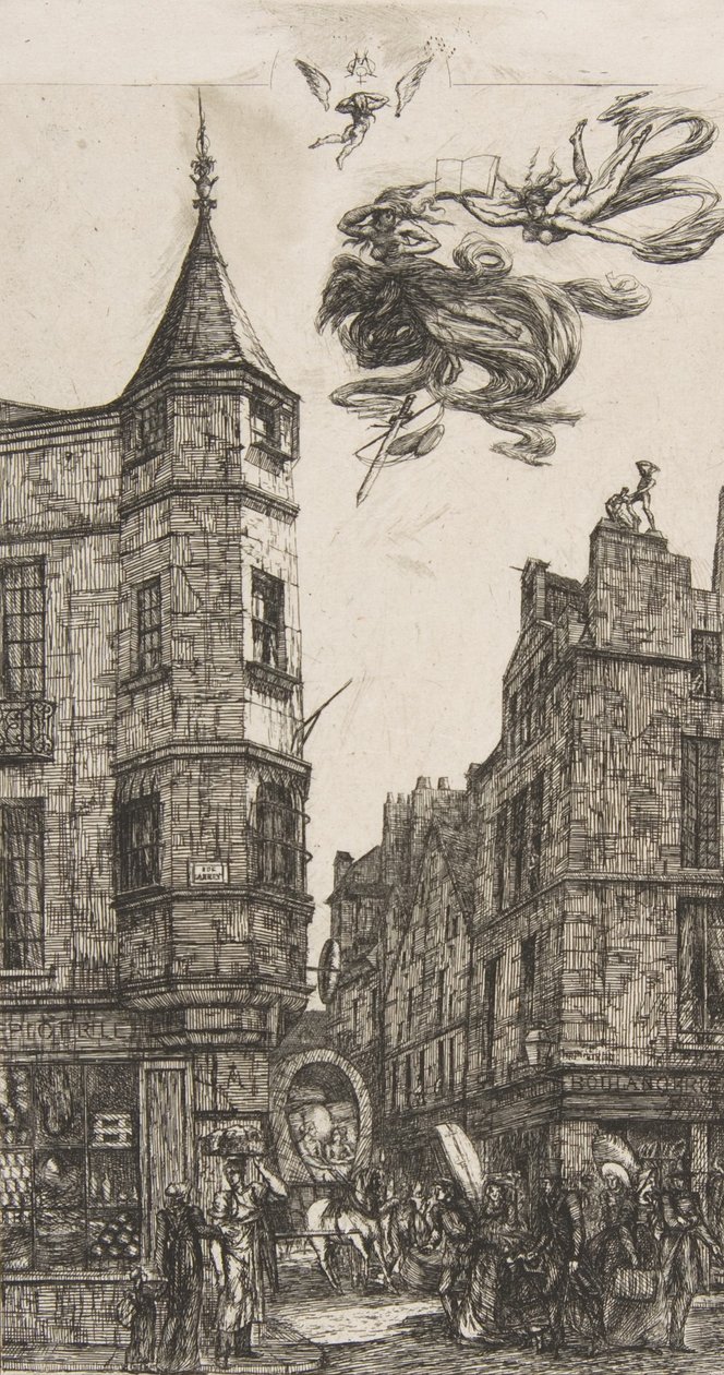 Tourelle Rue de l'Ecole de Médecine، 22 House with a Turret، No 22، rue de l'Eco ...، 1861 or later. بواسطة تشارلز ميريون