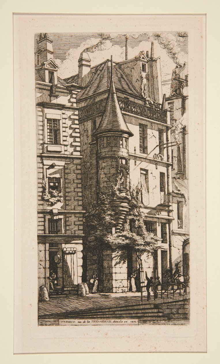 Tourelle ، Rue de la Tixeranderie (منزل به برج ، شارع de la Tixeranderie) بواسطة تشارلز ميريون