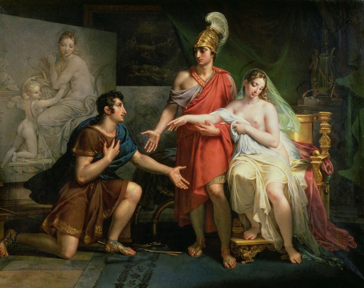 الإسكندر الأكبر (356-323 قبل الميلاد) يسلم كامباسبي إلى أبيلس ، 1822 بواسطة تشارلز ماينير