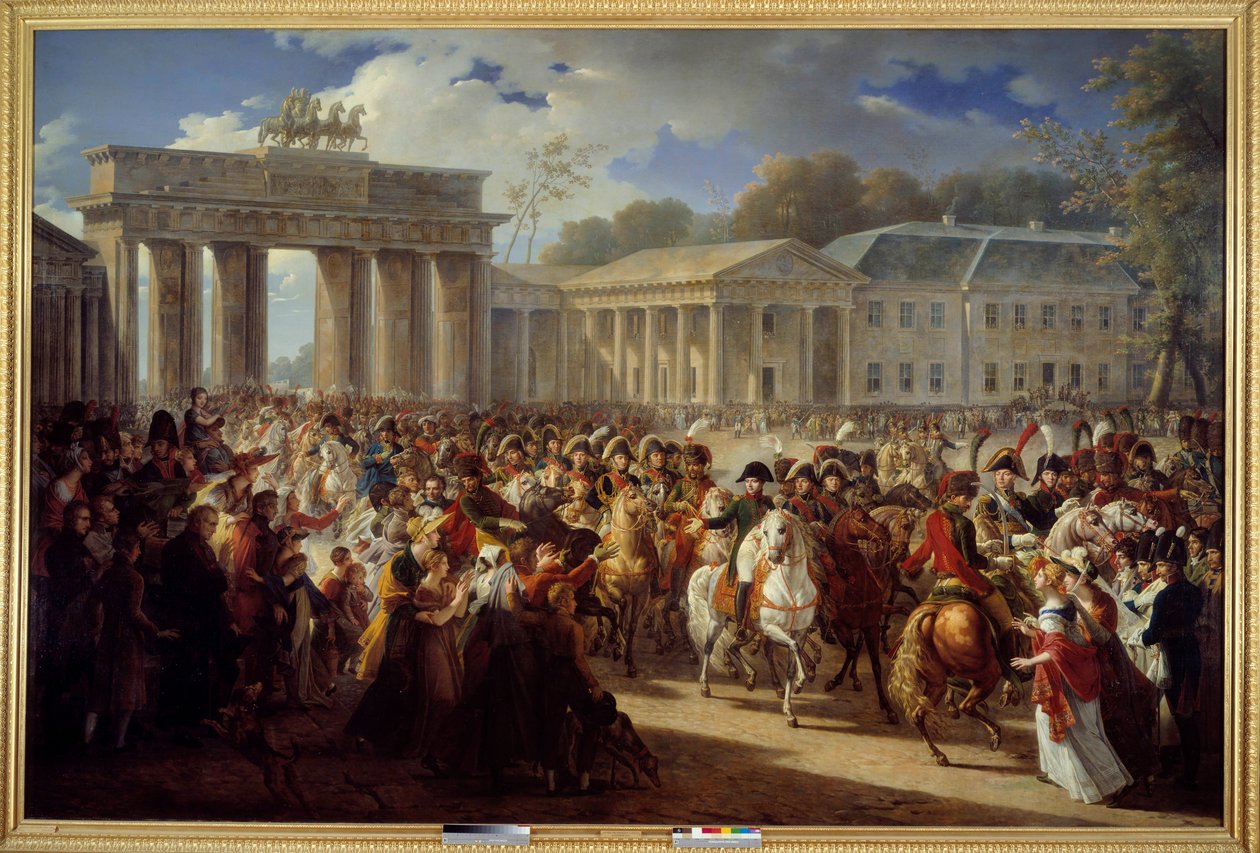 دخول نابليون الأول إلى برلين ، وقاد حراسه عبر بوابة براندنبورغ (1806) بواسطة تشارلز ماينير