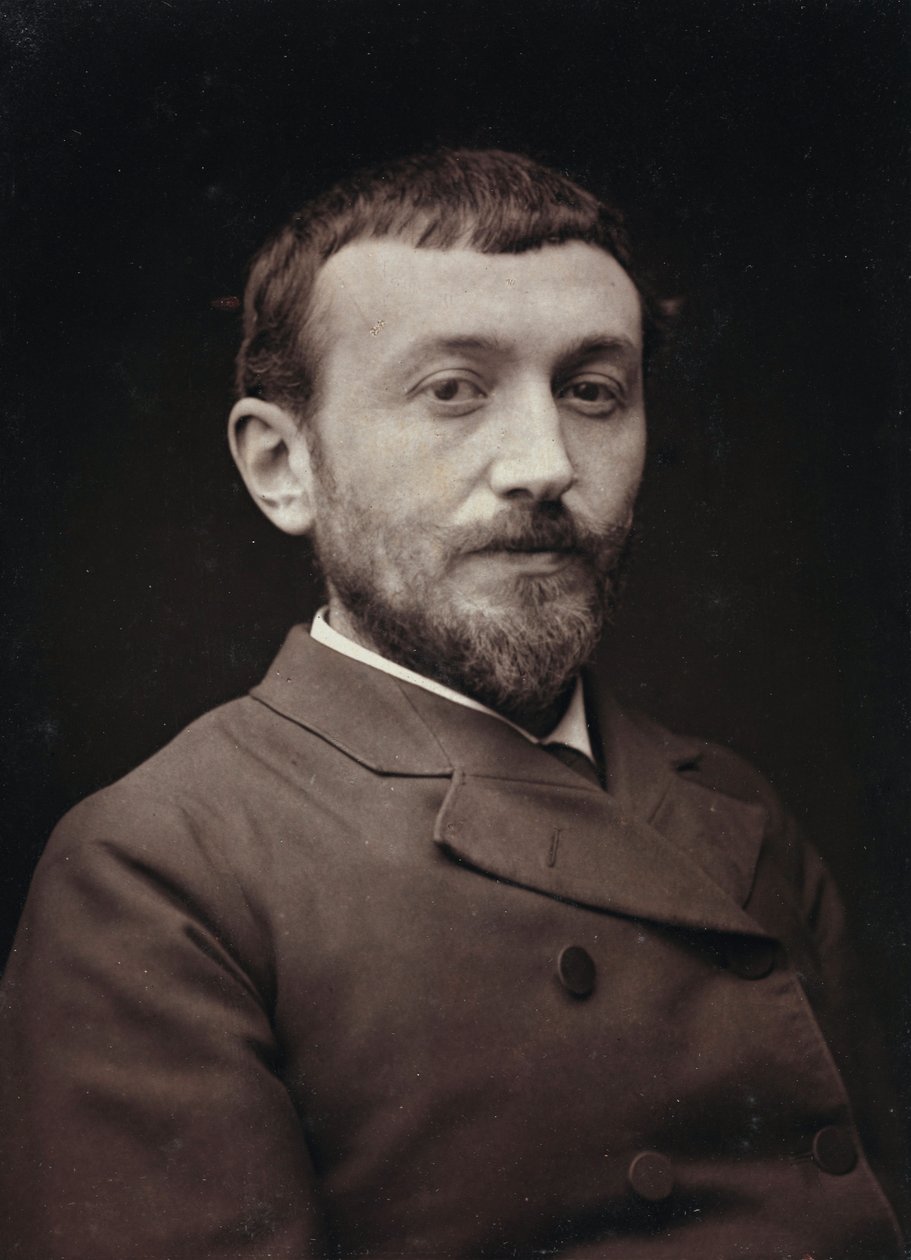 الألبوم الفني والسيرة الذاتية ، السنة الخامسة ، صالون 1885 ؛ صورة للرسام الفرنسي ألفريد هنري براموت (1852-1894) بواسطة تشارلز ميشيلز