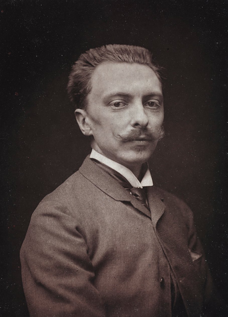 الألبوم الفني والسيرة الذاتية ، السنة الخامسة ، صالون 1885 ؛ صورة للرسام الفرنسي ألفريد بول ماري دي ريشمونت (1857-1911) بواسطة تشارلز ميشيلز