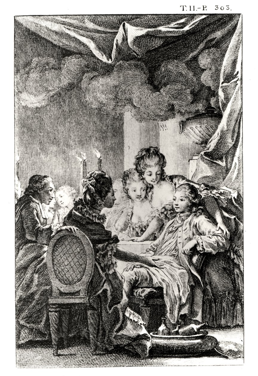 مشهد من &39;L&39;Ingenu&39; بواسطة Voltaire (1694-1778) (النقش) (صور من وزن الجسم) بواسطة تشارلز مونيه