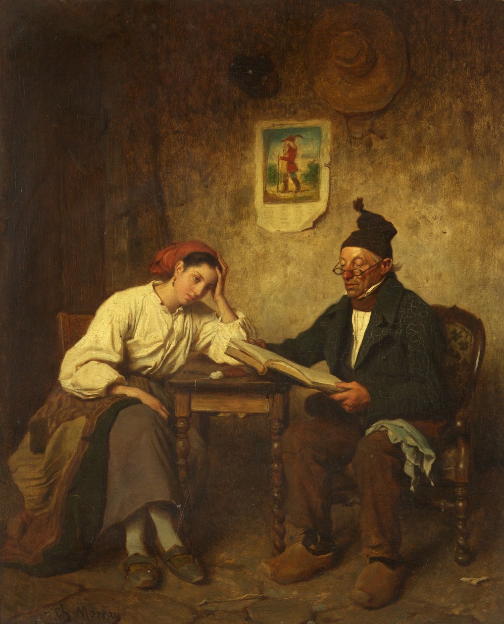 Father and Daughter (oil on panel) بواسطة تشارلز مورو