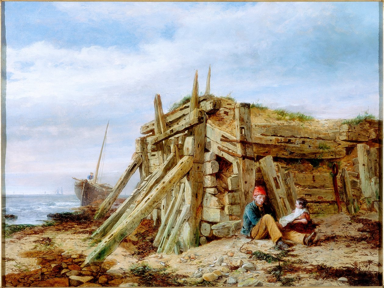 تحت كاسر الأمواج ، c.1863 بواسطة تشارلز نابير هيمي