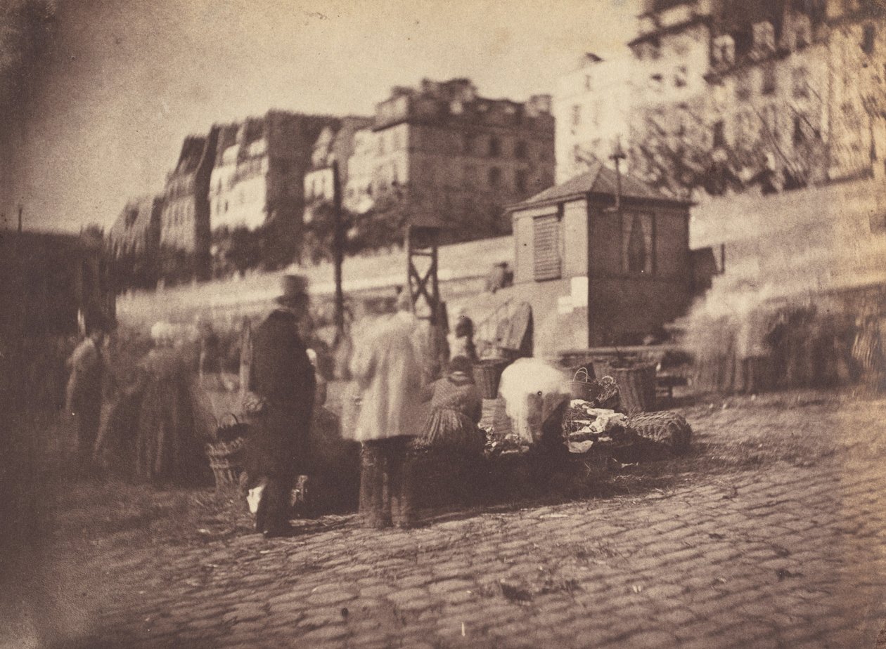 مشهد سوق باريس في ميناء ... ، قبل فبراير 1852. بواسطة تشارلز نيجري
