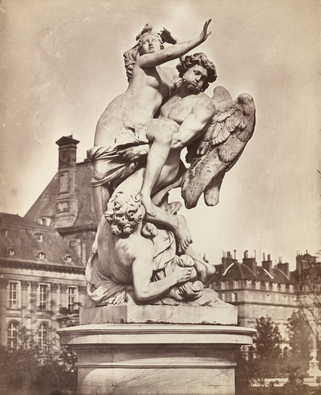 تمثال من التويلري: G.Marsy و A. Flamen: Boreas يختطف Orythia ، 1859. بواسطة تشارلز نيجري