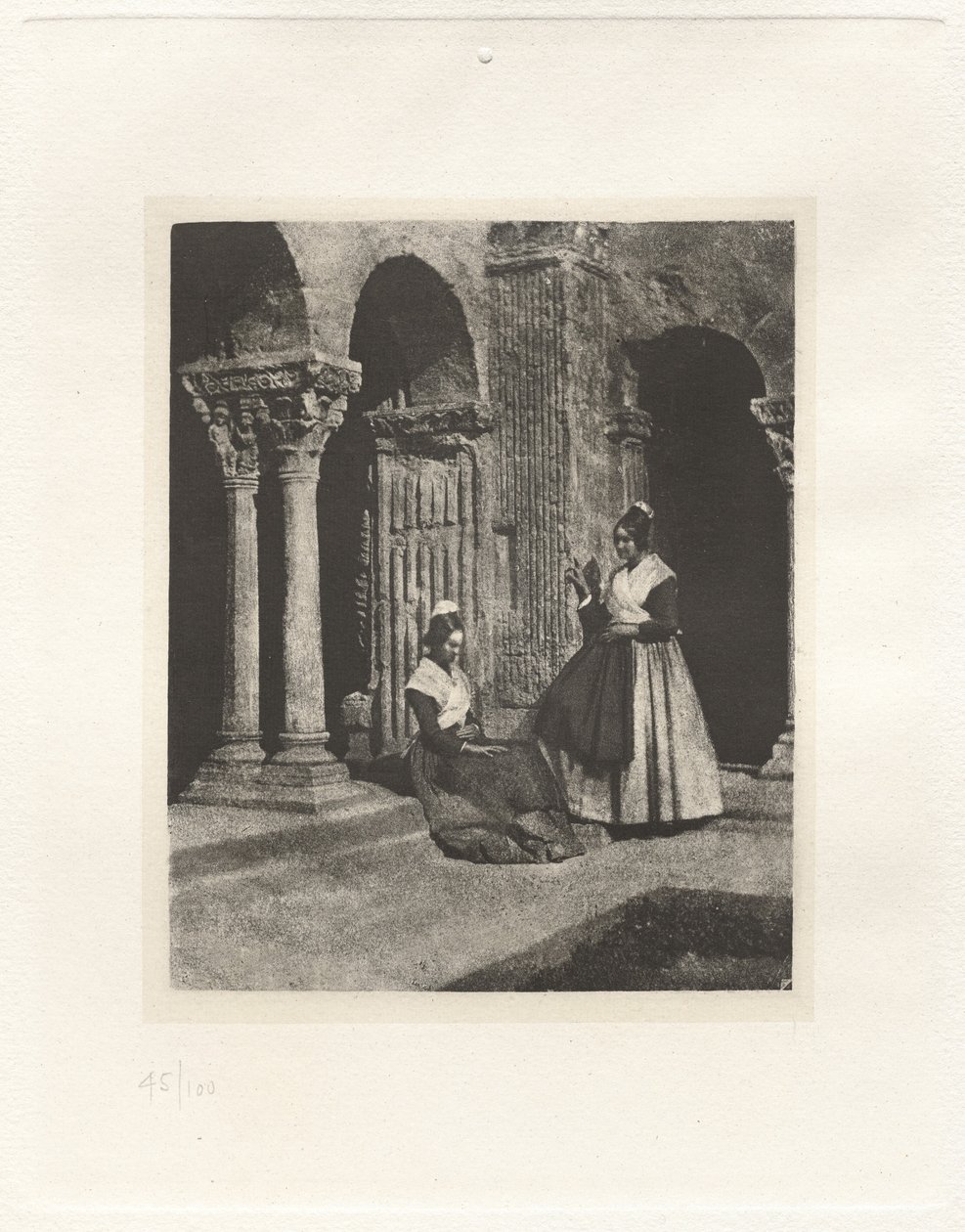 اللوحة الثانية - اثنان من Arlesiennes في دير Saint-Trophime of Arles (اللوحة الثانية - اثنان من Arlesiennes في دير Saint-Trophime of Arles) بواسطة تشارلز نيجري وأندريه جاميس