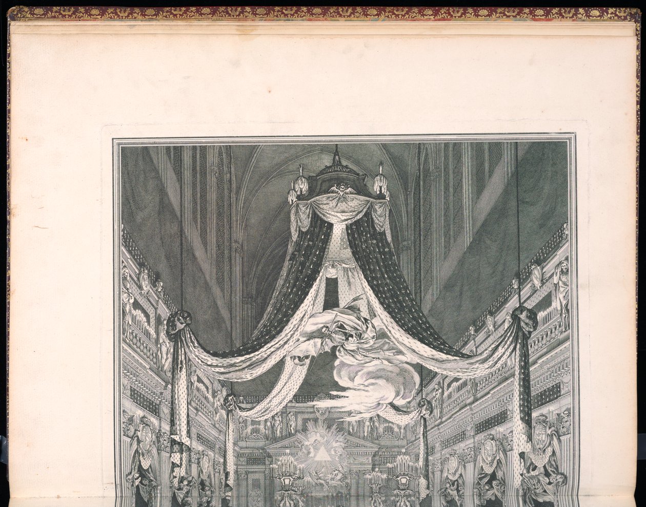 جنازة إليزابيث تيريز من لورين ، ملكة سردينيا ، في كنيسة نوتردام بباريس في 22 سبتمبر 1741 بواسطة تشارلز نيكولاس كوشين الأصغر